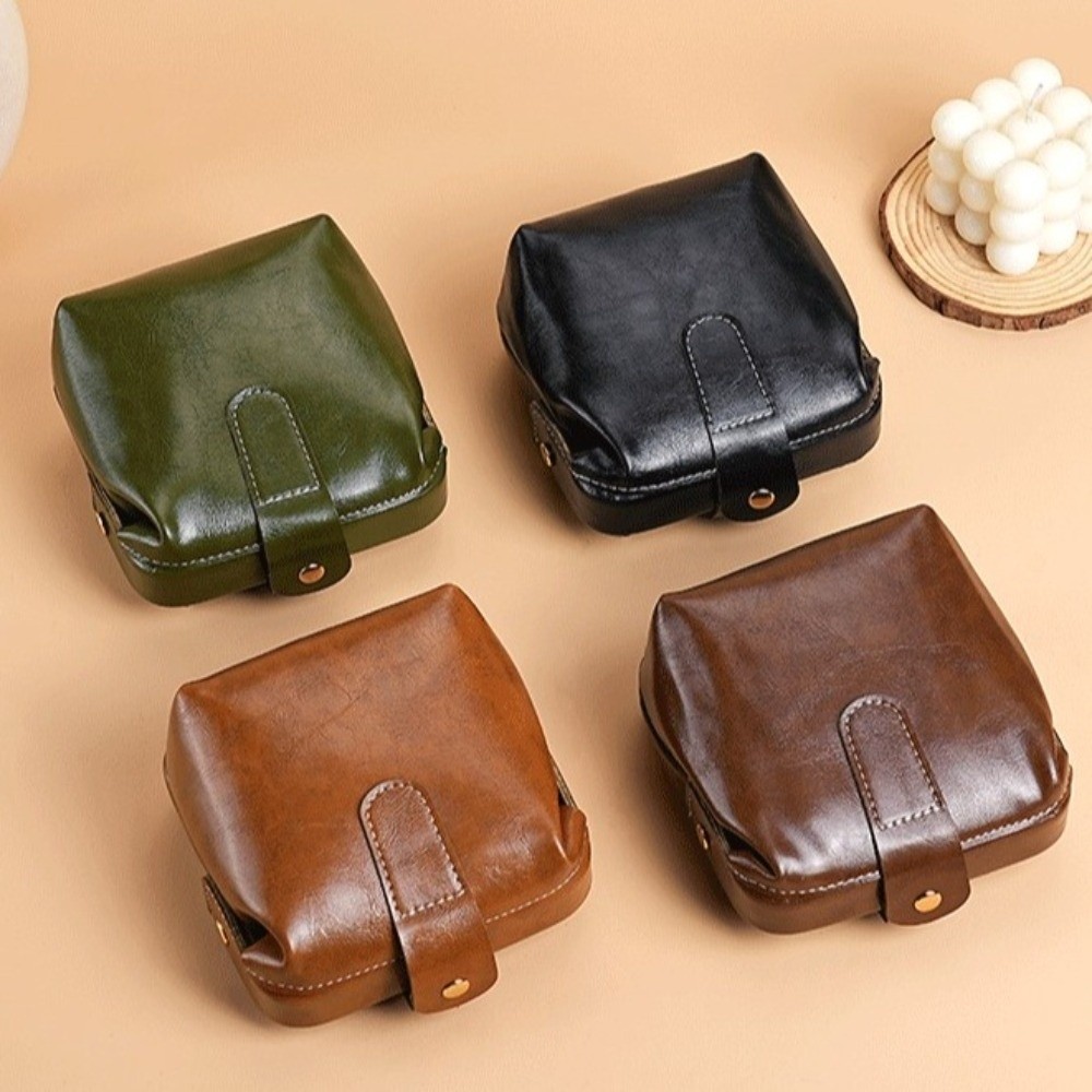 Vintage Collectible Coins - Fashion Vintage PU Leather Cosmetic Bag