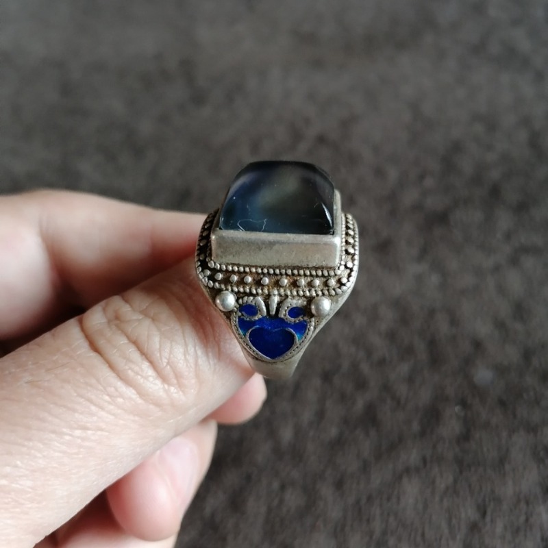 Vintage Tibetan Silver Ring wi - Vintage Collectible Jewelry recension och pris