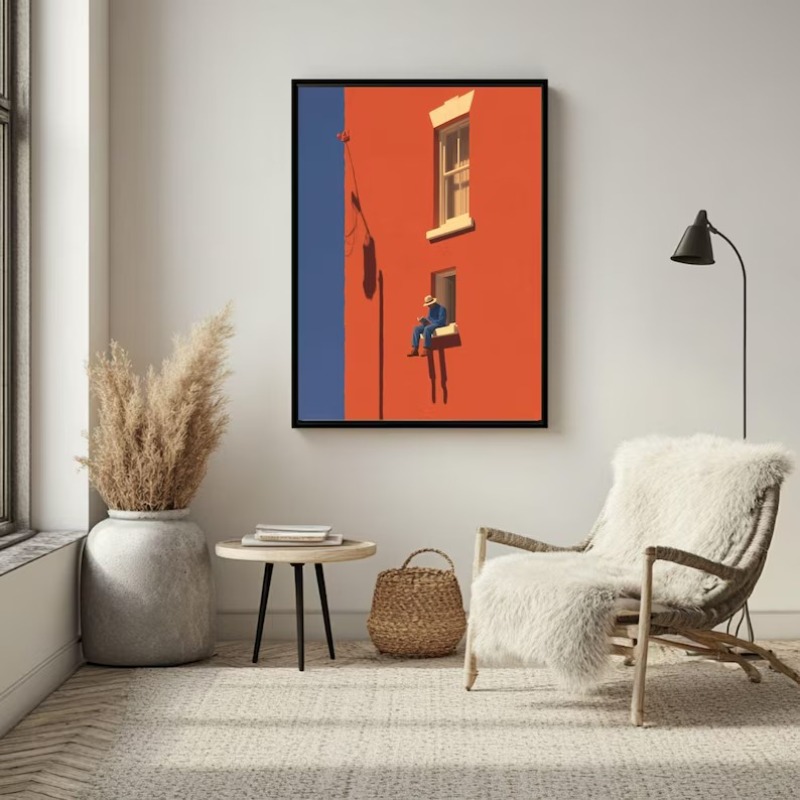 Vintage Minimalist Abstract Wa - Vintage Toys Collection recension och pris