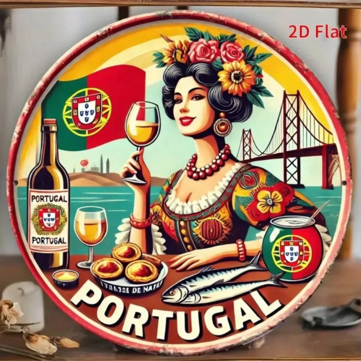 Vintage Retro Round Metal Tin  - Vintage Collectible Tins recension och pris