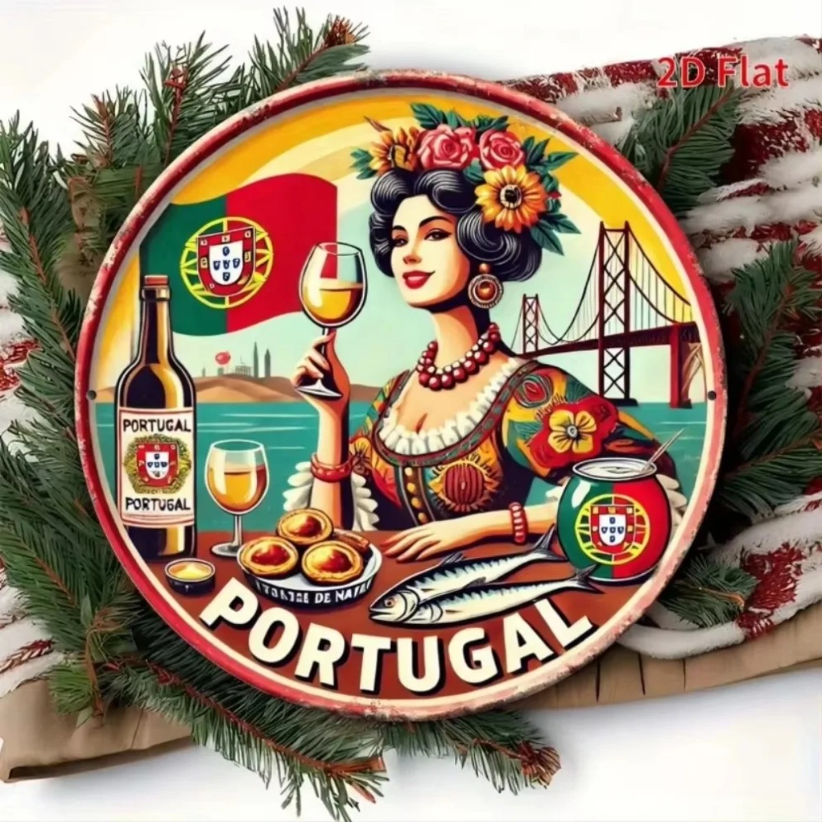 Vintage Retro Round Metal Tin  - Vintage Collectible Tins recension och pris